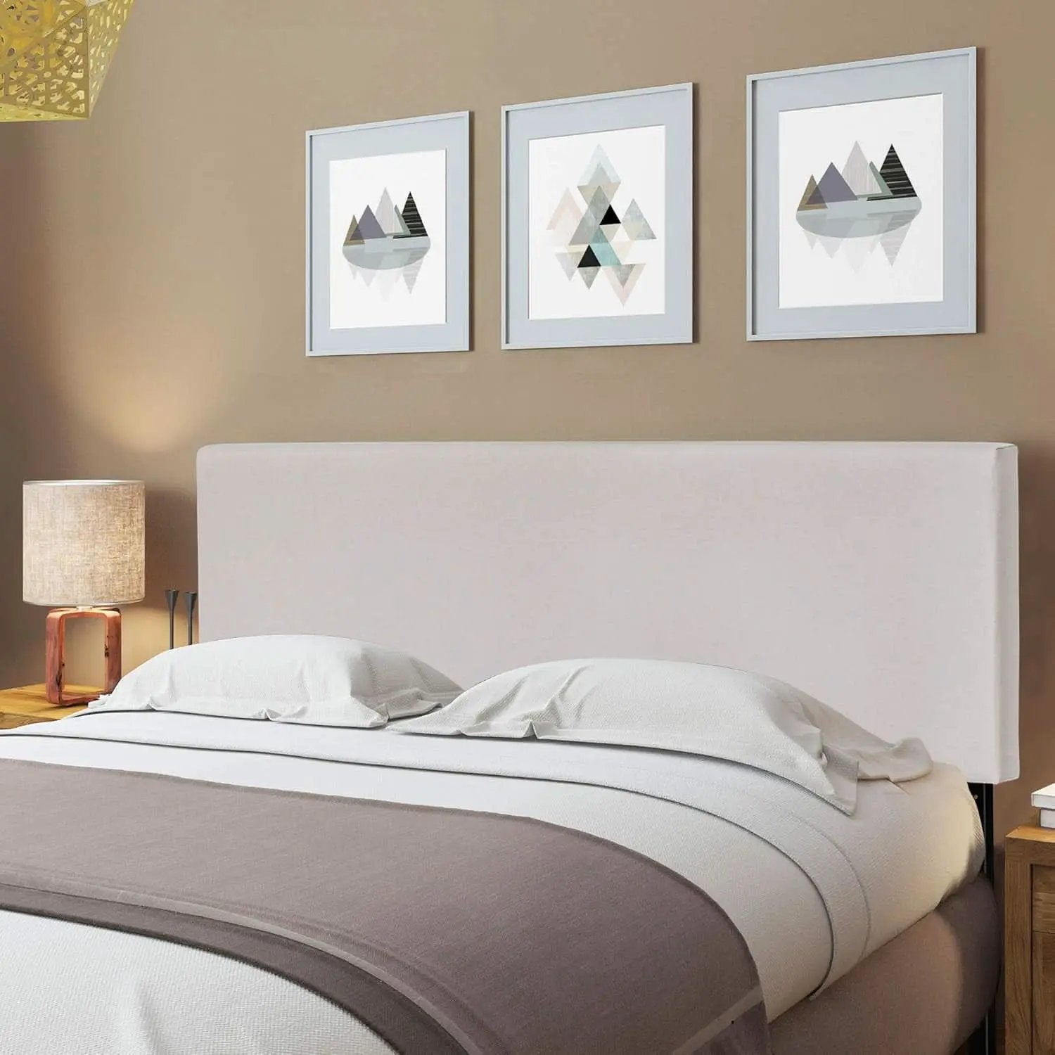 Stylish King Size Headboard in Fog Color Design from PriceLows™
