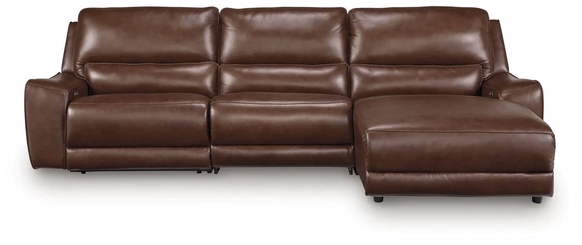 DeepWakes Power Reclining Sectional | Chaise Included | Ultra-Stylish Design | 130 Inch Length