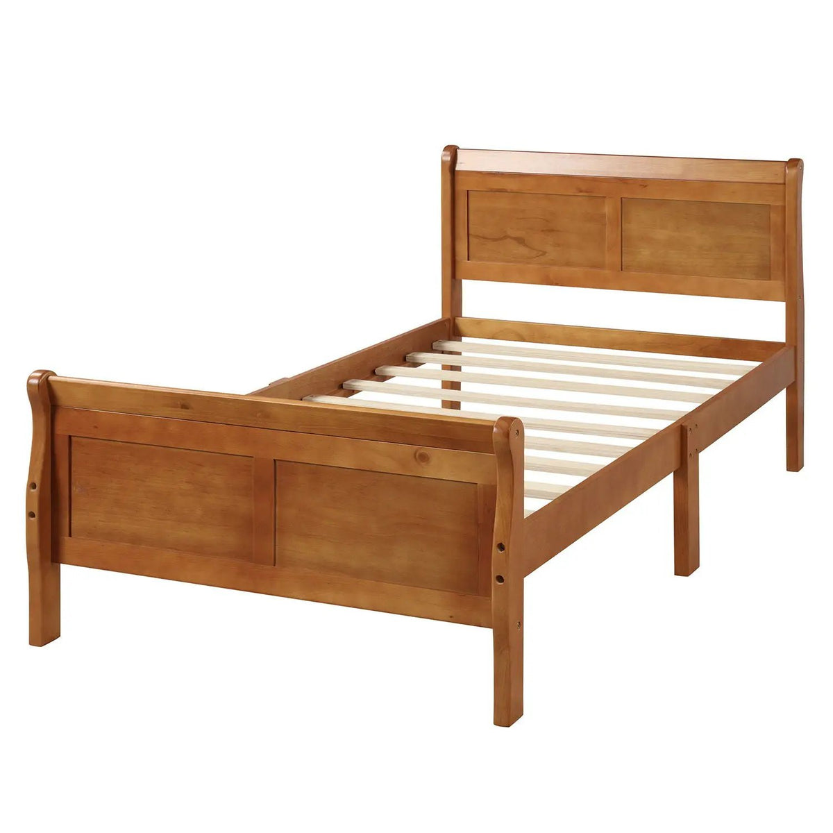 Wood Platform Bed Frame | Headboard Footboard | Wood Slat Support