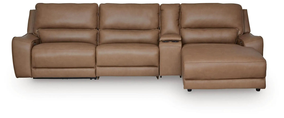 DeepWakes Power Reclining Sectional | Chaise Included | Ultra-Stylish Design | 130 Inch Length