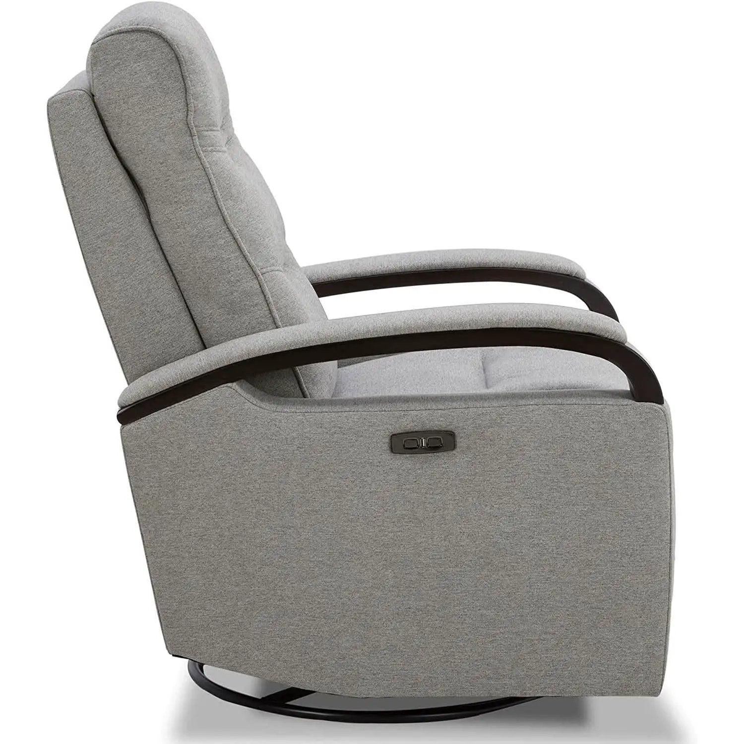 Fabric Power Swivel Glider Rocker Recliner Chair Light Grey from PriceLows™