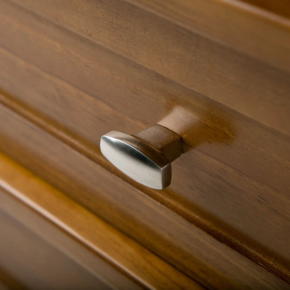 Warm Shaker Solid Wood Table | Bottom Drawer | Open Shelf Storage