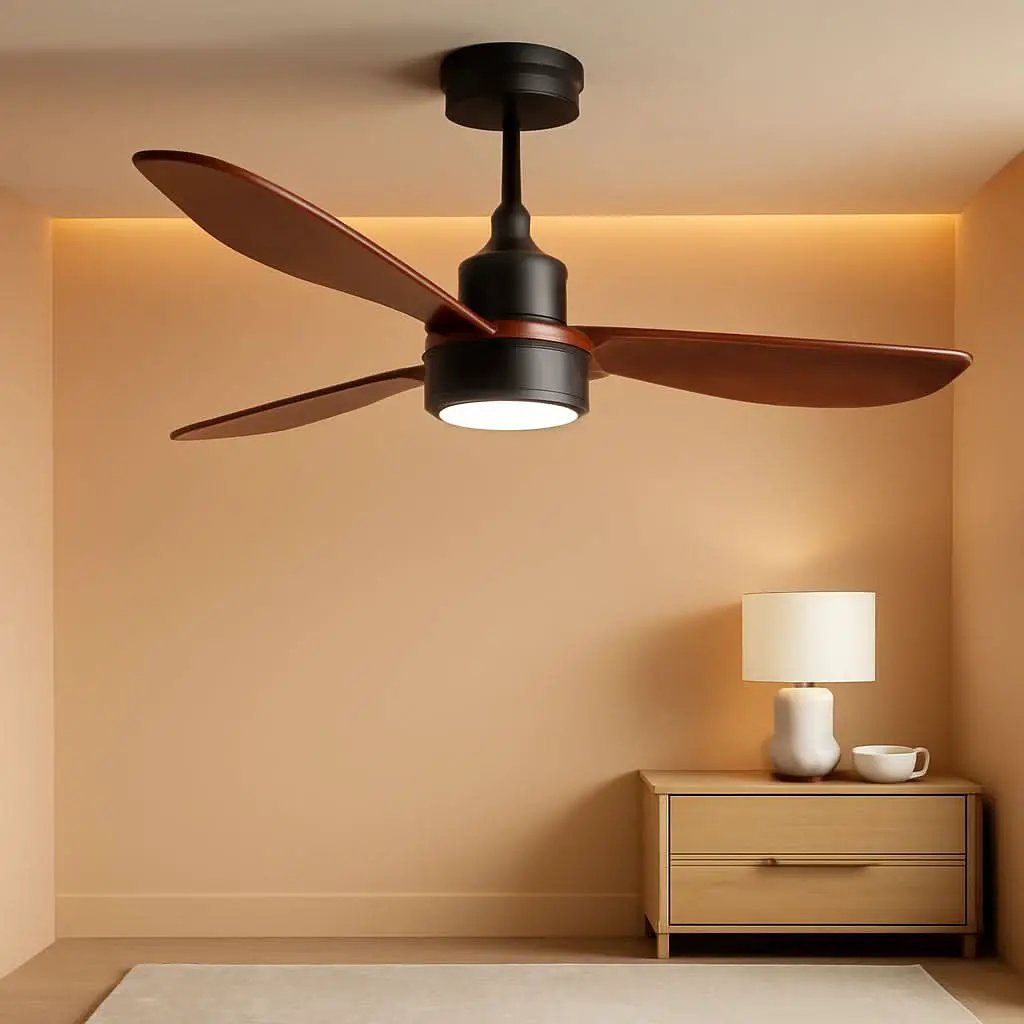 52 Inch Flush Mount Ceiling Fan With Lights Remote Control from PriceLows™