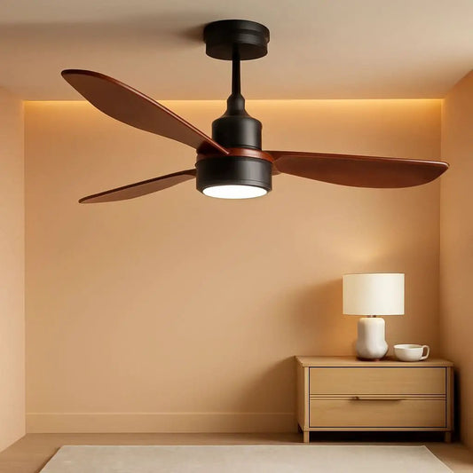 52 Inch Flush Mount Ceiling Fan With Lights Remote Control from PriceLows™