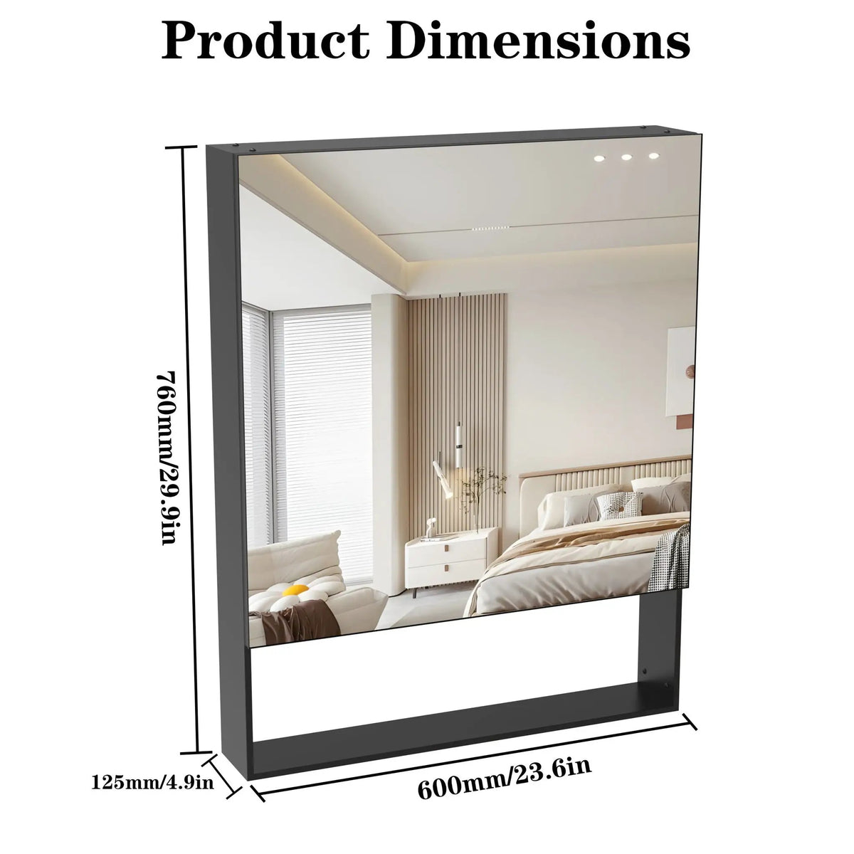 Aluminum Medicine Cabinet With Mirror | Concealed Storage | Rust-Resistant | Formaldehyde-Free