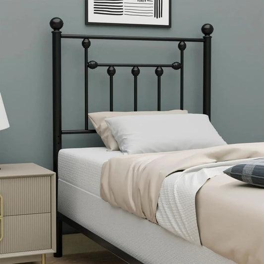 Victorian Twin Size Metal Bed Frame with Adjustable Headboard from PriceLows™