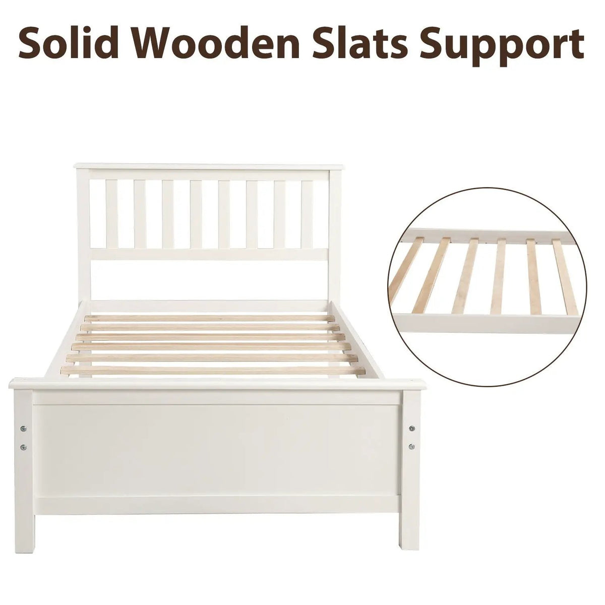 Platform Bed | Wood Slat Support | Headboard And Footboard