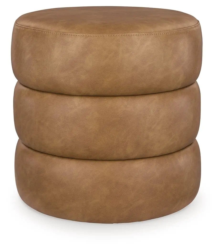 Ummi Swivel Accent Ottoman | 2 Pieces | Faux Leather | Living Room
