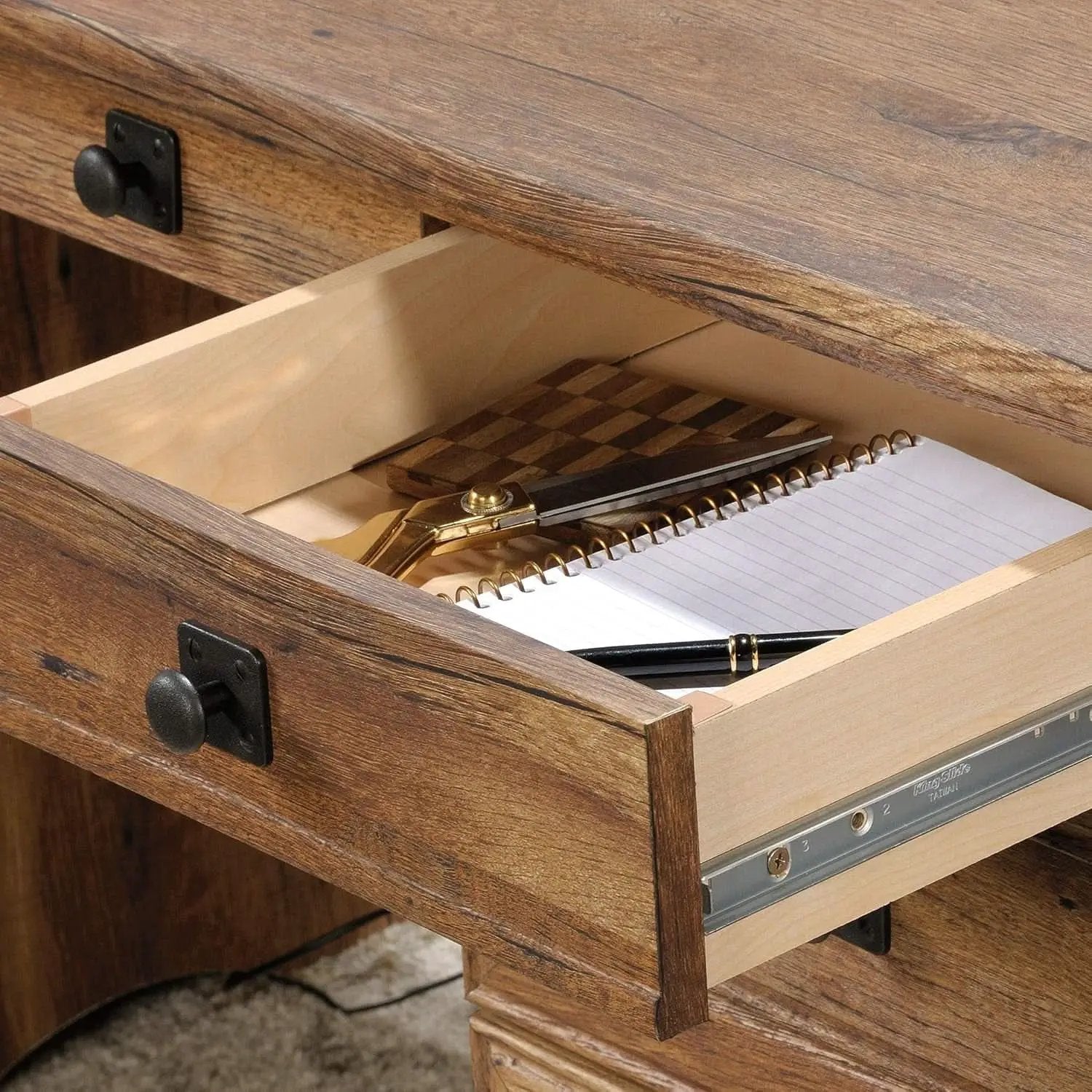 Palladia Executive Desk 65 Inch Vintage Oak Surface from PriceLows™