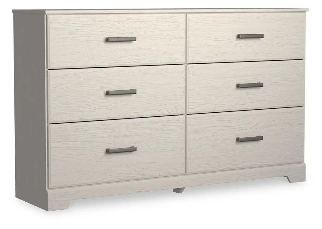 Stelsie Six Drawer Dresser | 59.53 x 15.59 x 36.46 in | Engineered Wood & Mdf | White