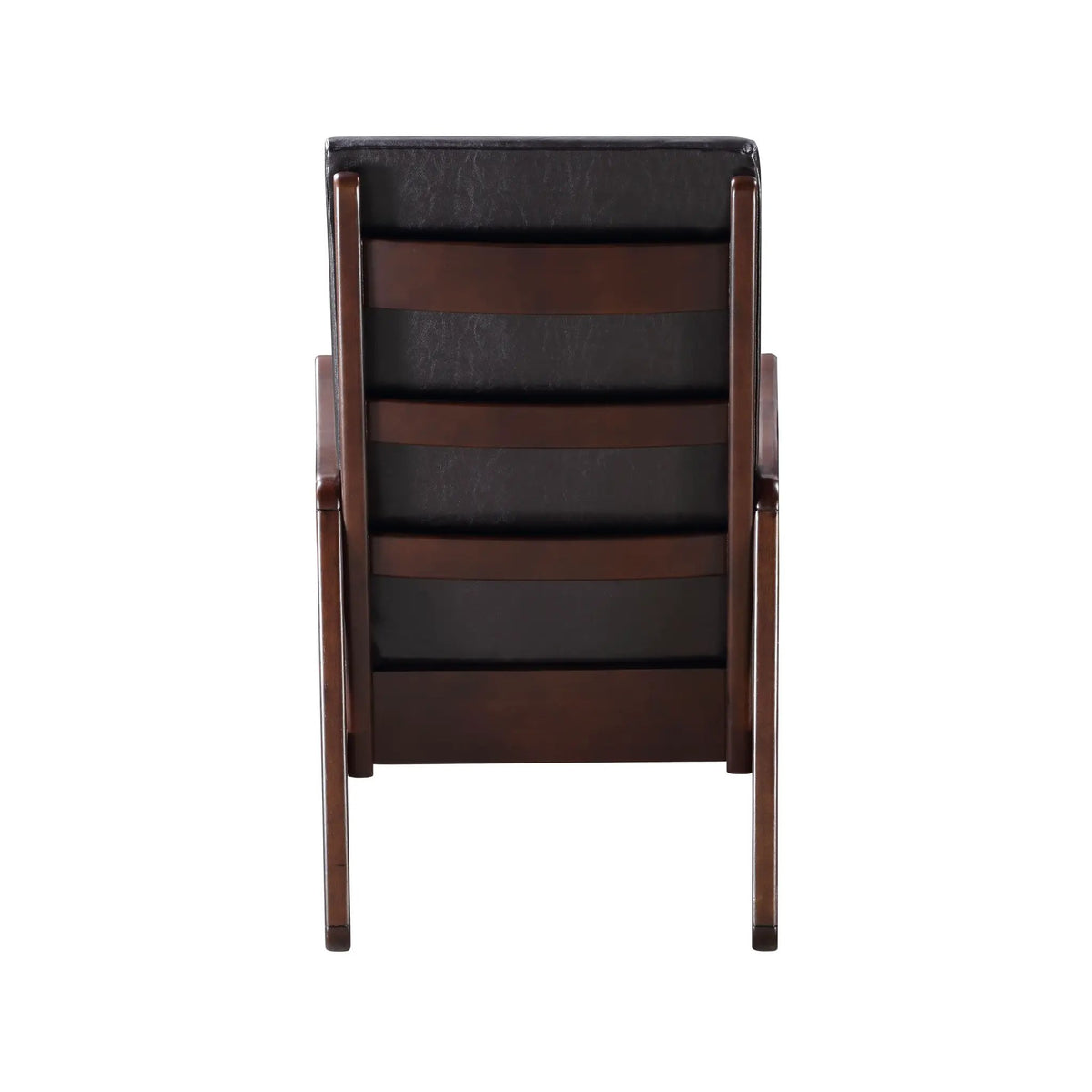 Raina Rocking Chair | Synthetic Leather | Espresso Finish | Rubber Wood Frame