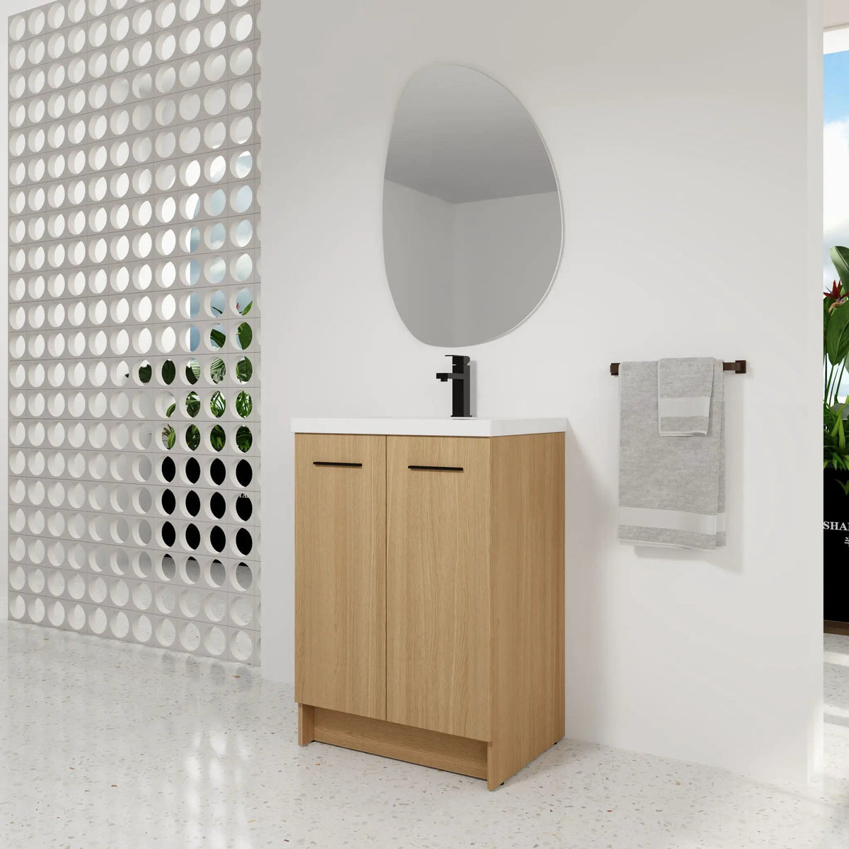 Floating Bathroom Vanity With Sink | Plywood | Double Door