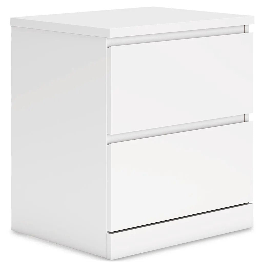 Onita Two Drawer Nightstand | Minimal Design | Hardware-Less Look | Relaxed Finish