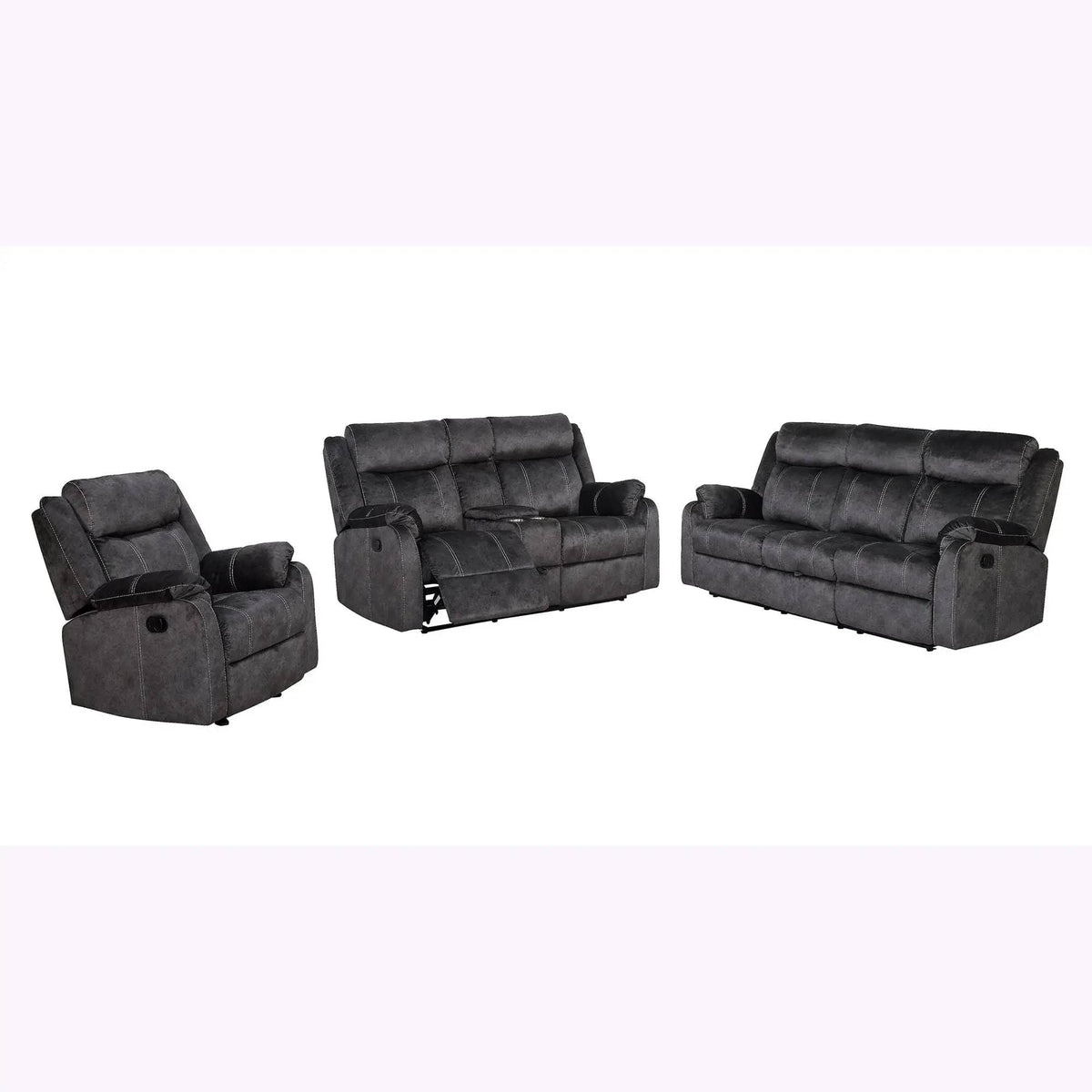 Sonet Domino Reclining Chairs | 2 Pieces | Fabric | Living Room