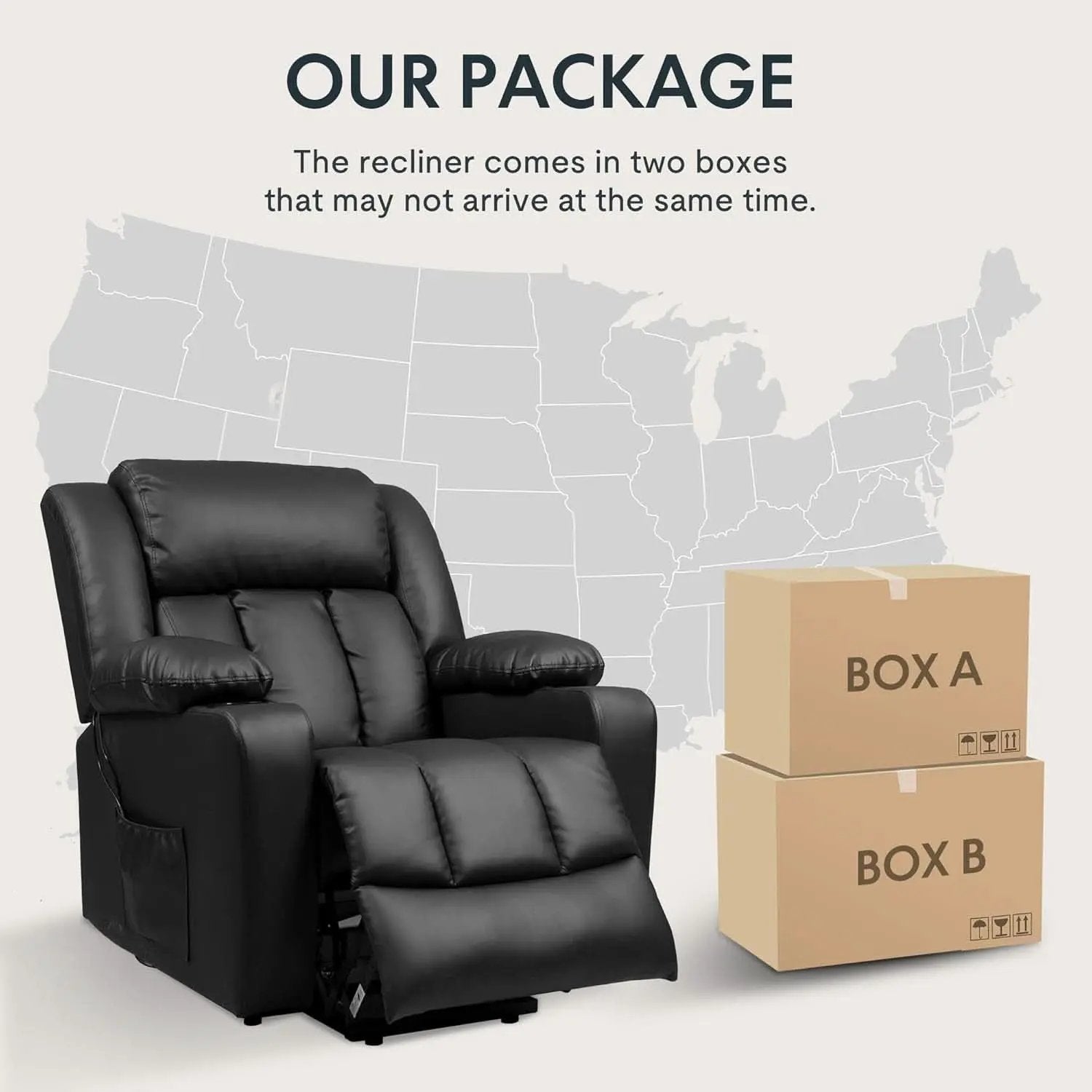 XL31 Power Lift Recliner For Elderly Black Massage from PriceLows™