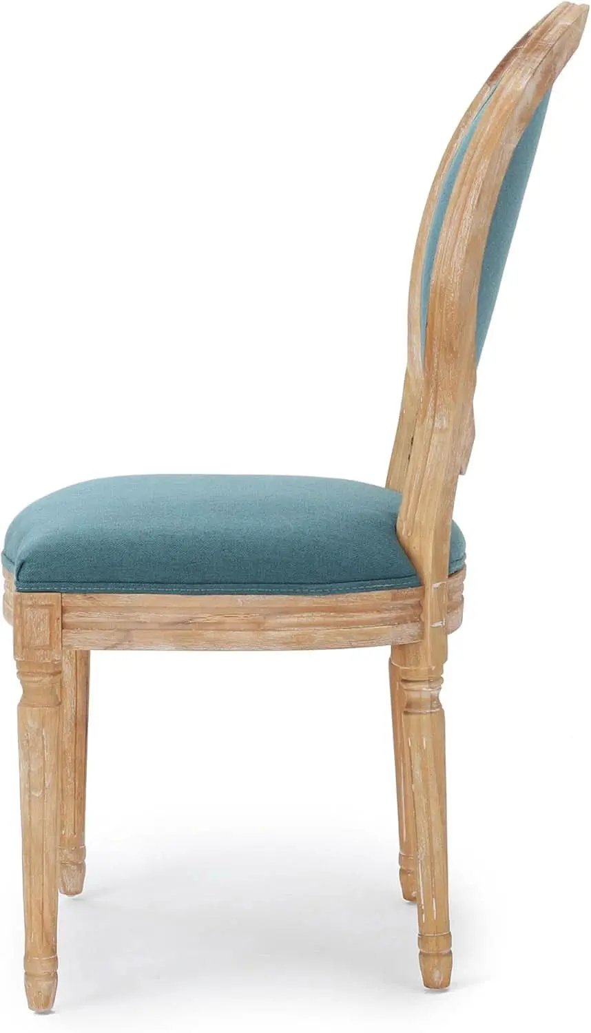Phinnaeus Fabric Dining Chairs Set Dark Teal Two Piece from PriceLows™