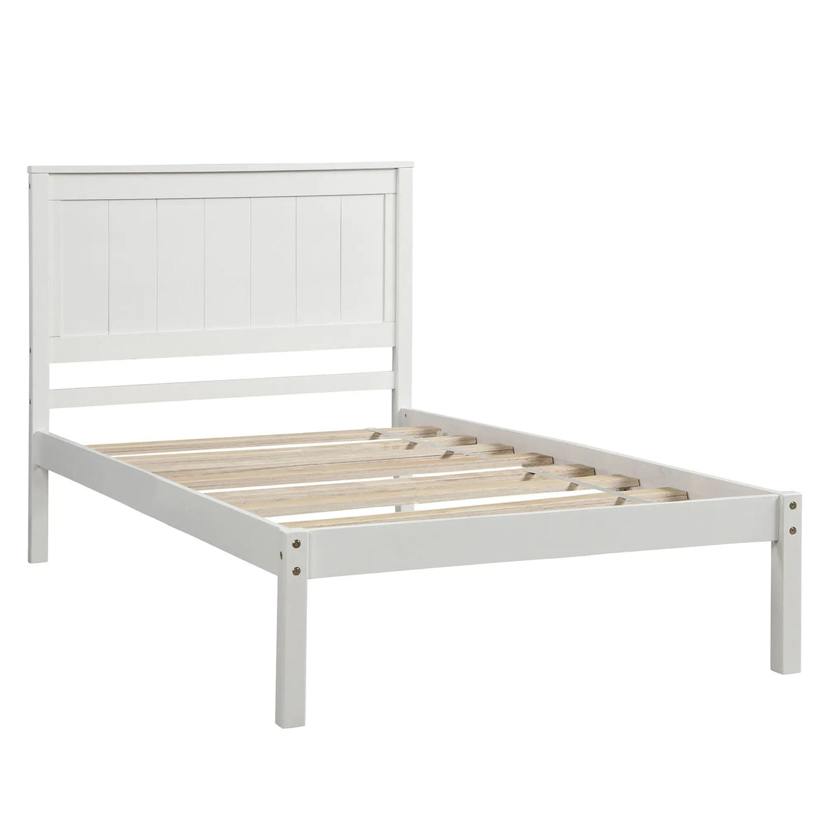 Platform Bed Frame With Headboard | Espresso Finish | Durable Pine Wood
