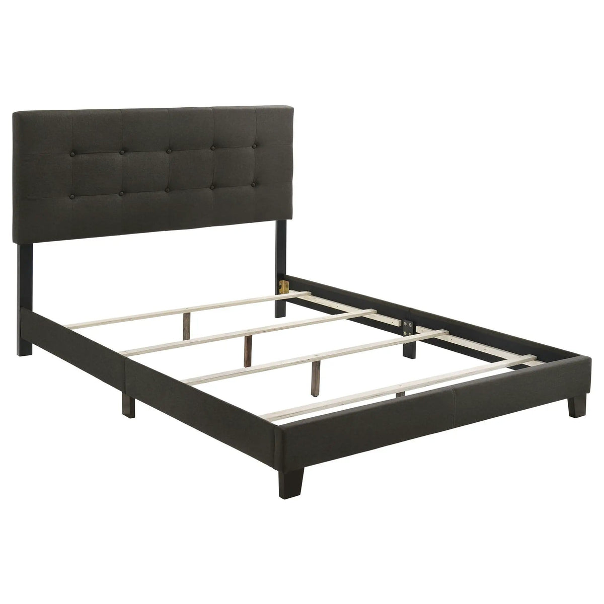 Mapes Upholstered Queen Panel Bed | 64.25 x 87.25 x 49.5 in | Fabric & Wood | Charcoal