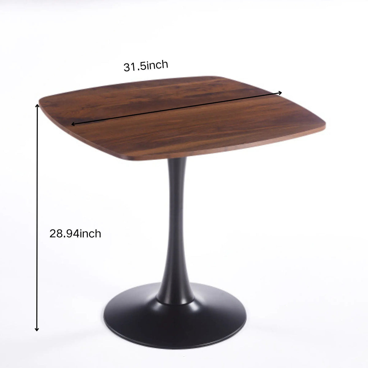 Modern Dining Table | 42 Inch Square | Pedestal Base | Contemporary Design