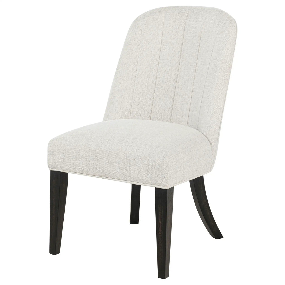 Leandro Upholstered Dining Side Chair Cream (Set of 2) | 21.75 x 26 x 37.5 in | Fabric | Dining Room
