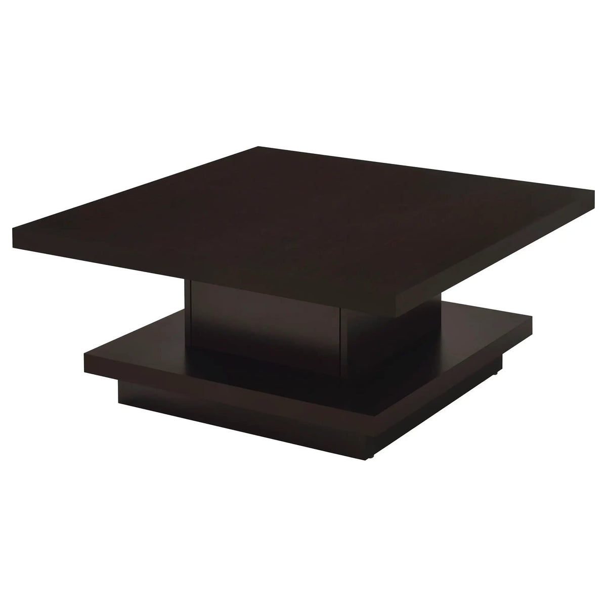 Reston 3-piece Square Coffee and End Table Set | 3-Piece Set | Engineered Wood & Veneer | Cappuccino