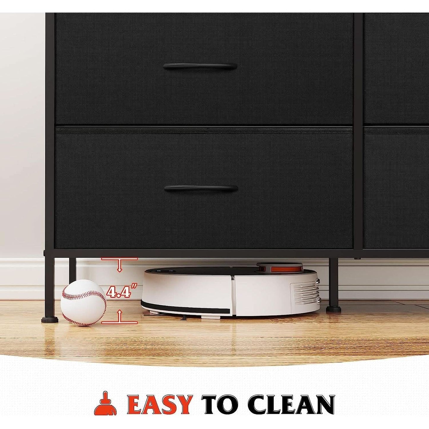Black Rustic Dresser With TV Stand And Six Drawers from PriceLows™