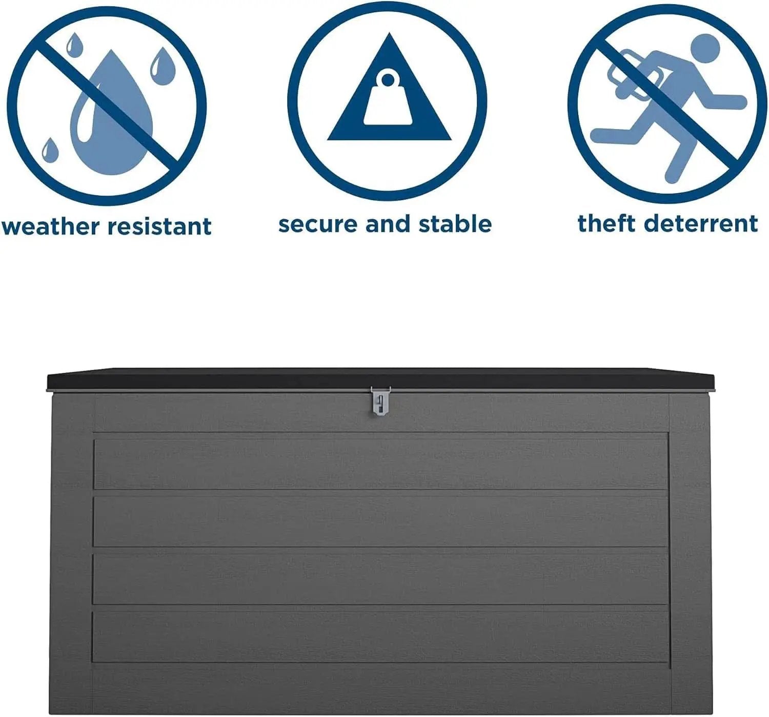 Extra Large Outdoor Patio Storage Deck Box 180 Gallons from PriceLows™