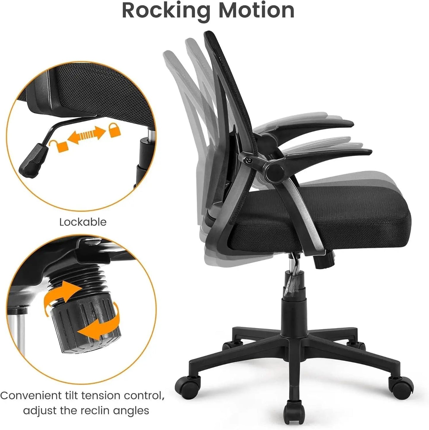Black Ergonomic Mesh Office Chair With Adjustable Height from PriceLows™