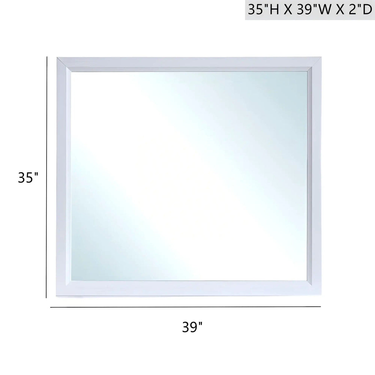 Glasgow Mirror With Minimalist Design And Low Distortion Glass | 2 Pieces | Glass | Home