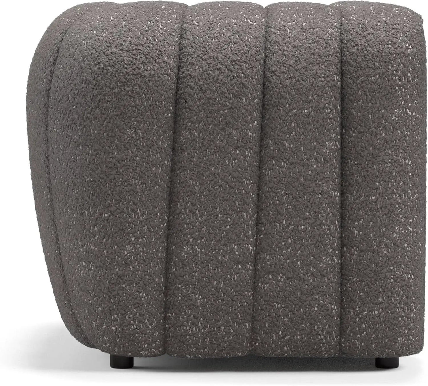 Charcoal Gray Vertical Channel Tufted 3 Piece Sofa Set from PriceLows™