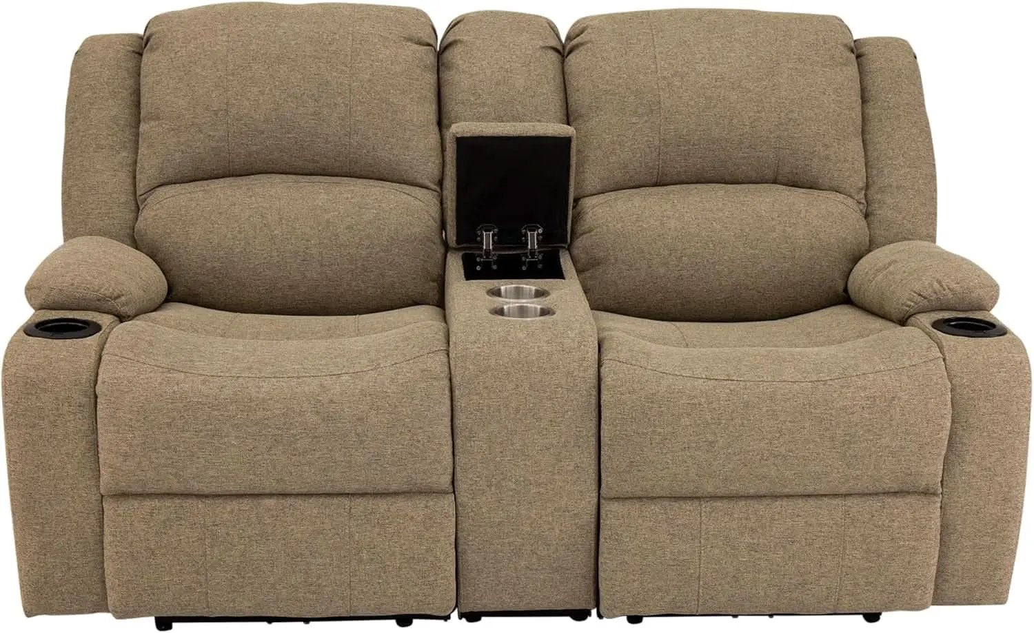Powered Double RV Wall Hugger Recliner Sofa 67 Inch Oatmeal from PriceLows™
