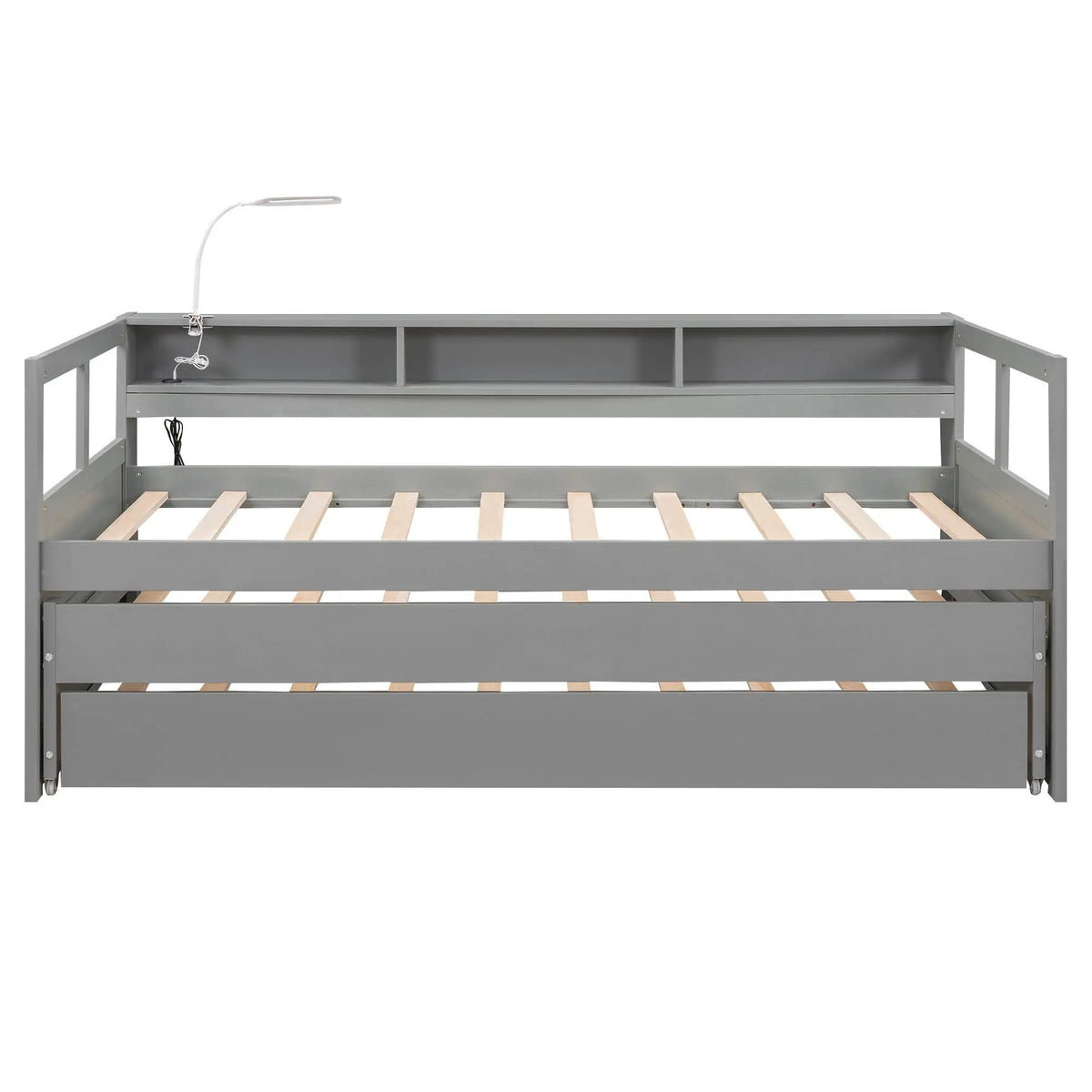 Daybed | 2 Trundles | 3 Storage Cubbies | Solid Wood Frame
