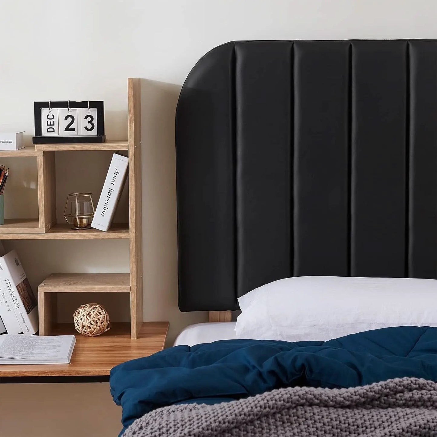 Twin XL Faux Leather Headboard Easy Installation Dorm Room from PriceLows™