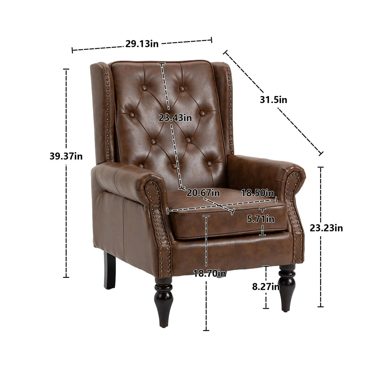 Modern Accent Armchair | Rubber Wood Legs | High Resilience Foam