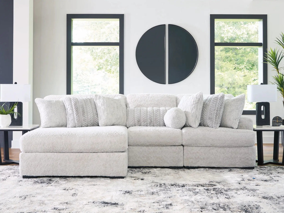 Cuddle Plush Sectional | Double Chaise | Ultra Soft Upholstery | 125 Inch Length