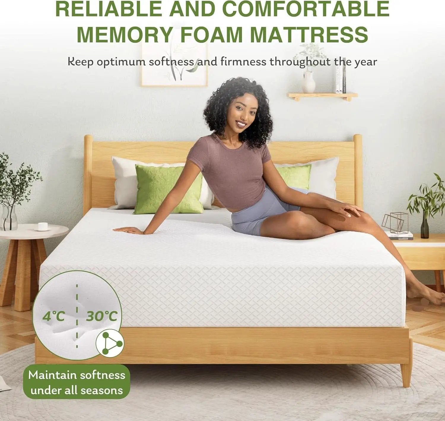 King Size Premium Memory Foam Mattress TwelveInch Cooling Gel from PriceLows™