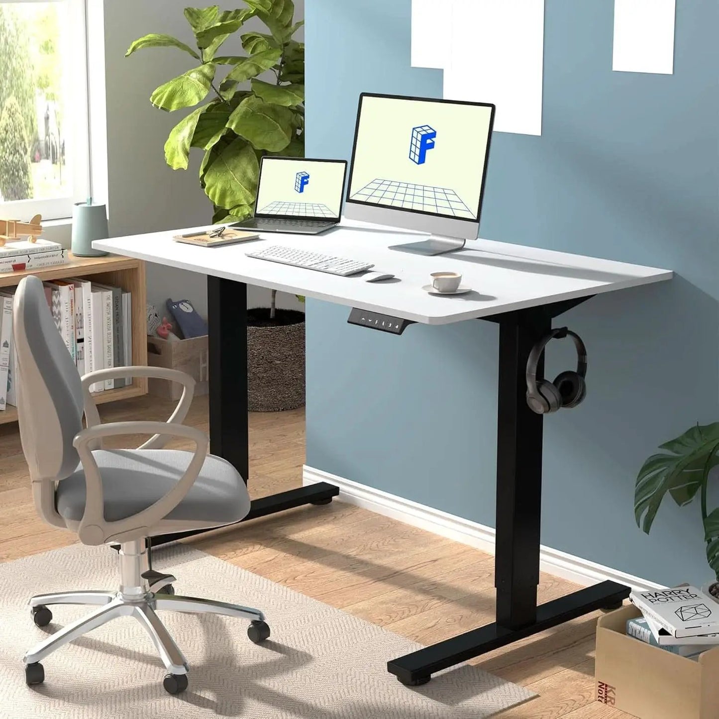 Electric Height Adjustable Standing Desk 48X24 Inches from PriceLows™