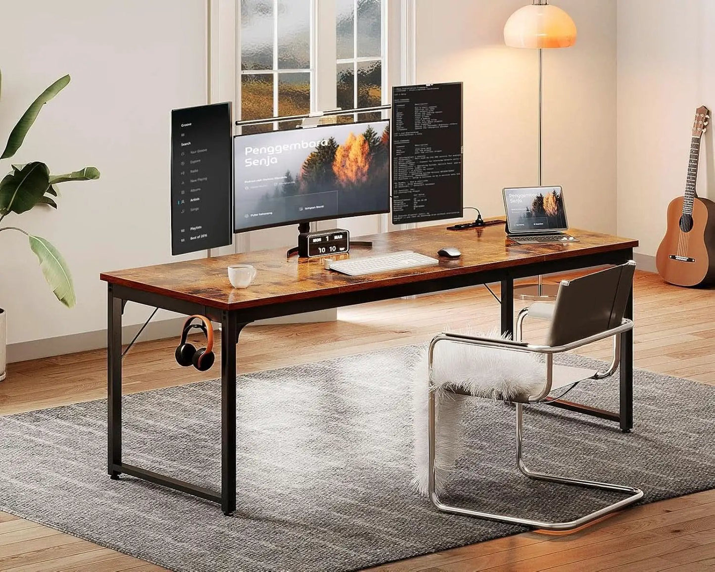 71 Inch Computer Desk With USB Ports For Office And Study from PriceLows™