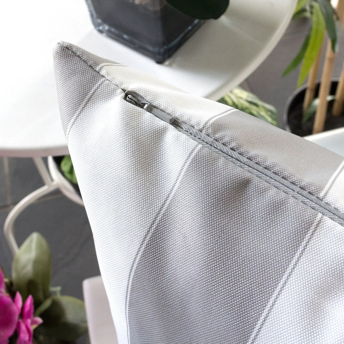 Horizon Stripe Pillow | Outdoor And Indoor Use | Water-Resistant Fabric | Removable Cover