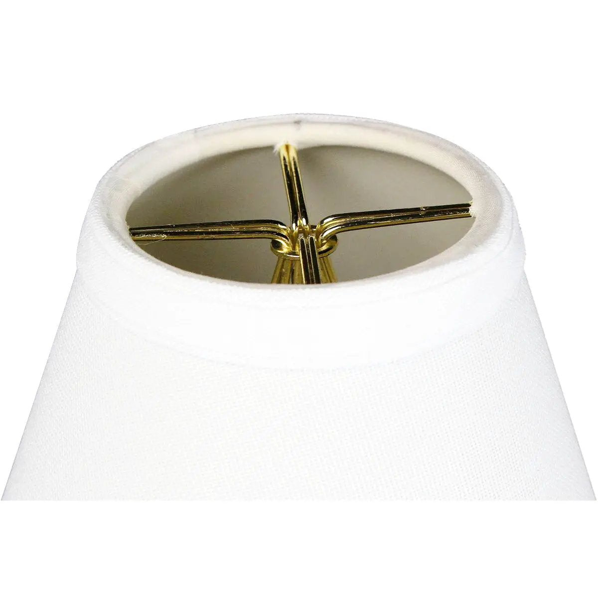 Clip On Lampshades | White Linen | 6X5 Inches | Set Of 6