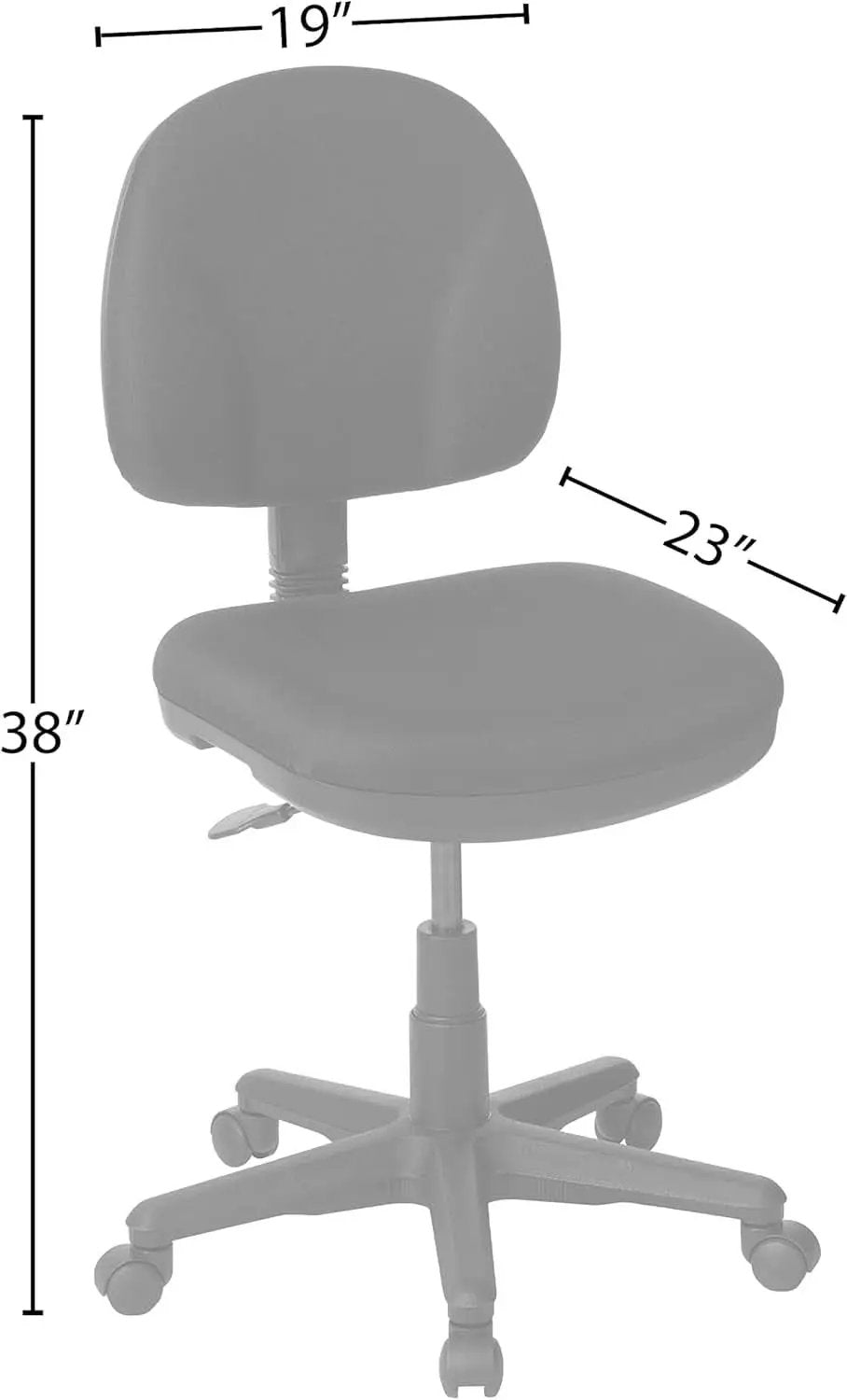 Black Pneumatic Office Task Chair With Lumbar Support from PriceLows™