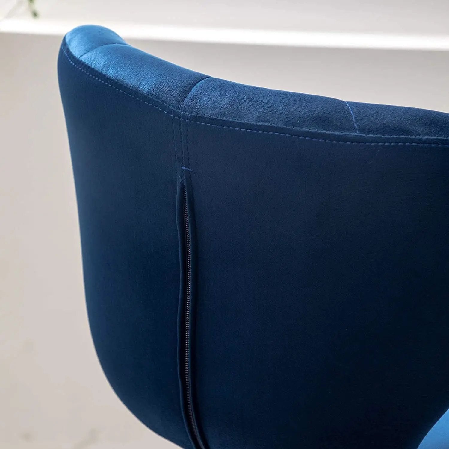 Blue Velvet Adjustable Swivel Bar Stools Set of 2 Modern from PriceLows™