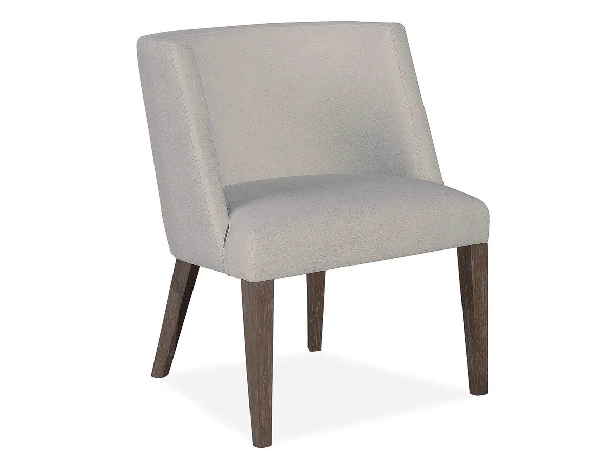 Kavanaugh Host Side Chairs | Set Of 2 | Gray Upholstery | Weathered Kona Brown Finish