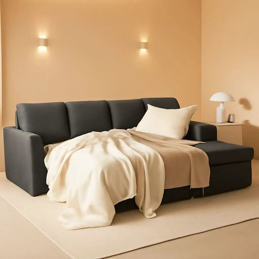 Oversized L Shaped Sleeper Sectional Sofa With Storage from PriceLows™
