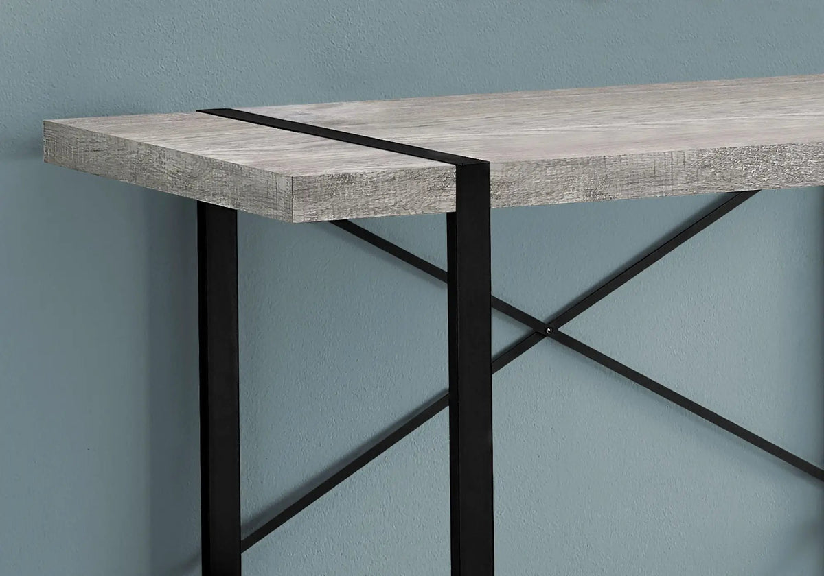 Industrial Computer Desk | 49 Inch Width | Robust Metal Legs | X-Shaped Support Bar