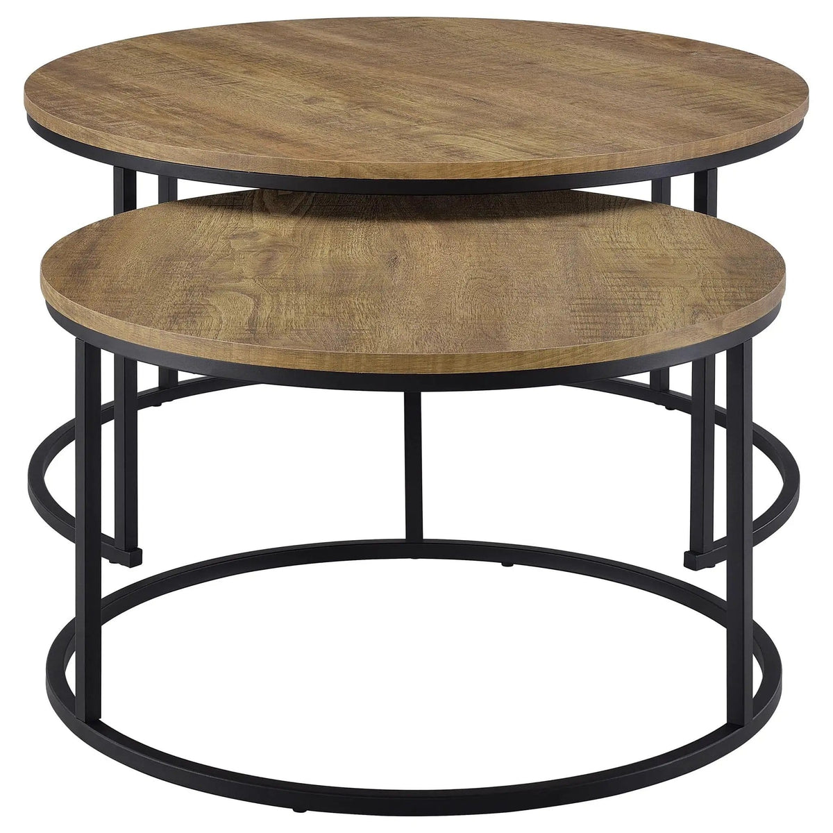Lainey 2-piece Round Nesting Coffee Table Mango Table Set | 2-Piece Set | Metal | Dining Room