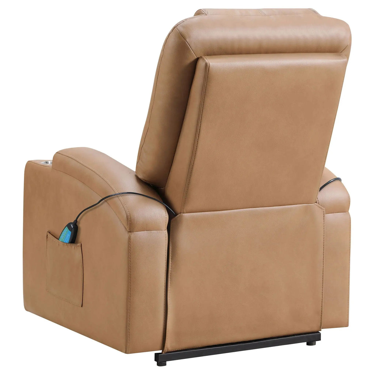 Macklin Power Lift Massage Recliner | Heat And Massage | Dual Cupholders | Smooth Upholstery