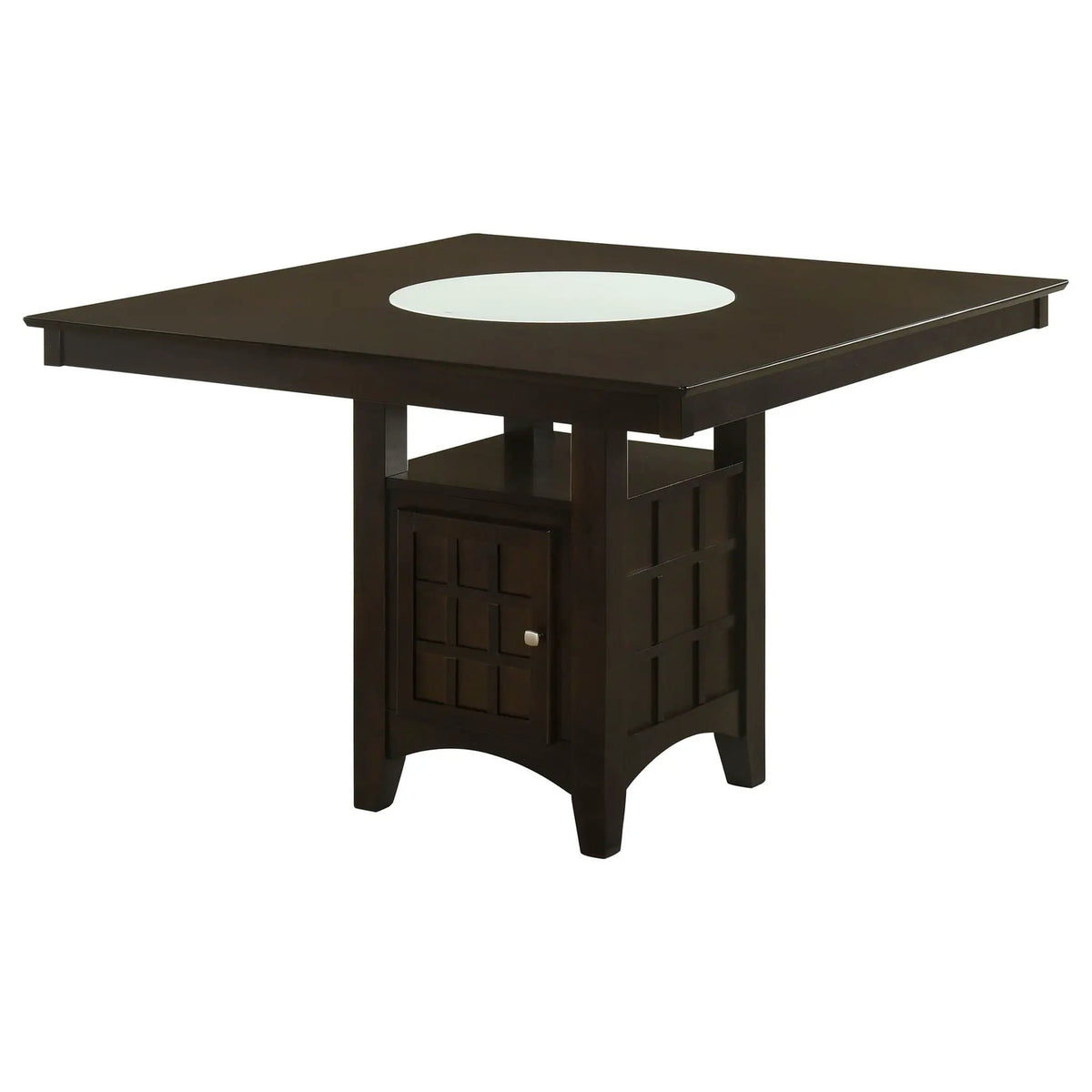 Gabriel 52-inch Counter Height Dining Table | 51.5 x 51.5 x 35.75 in | Rubberwood & Engineered Wood | Cappuccino