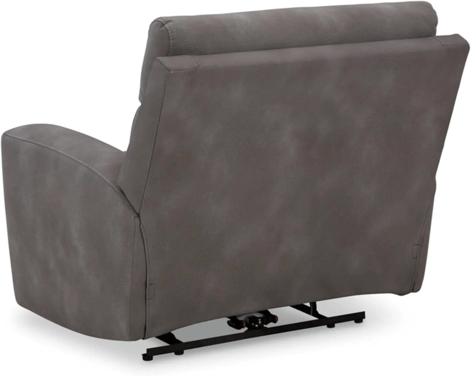 Dark Brown Faux Leather Wall Hugger Power Recliner Headrest from PriceLows™