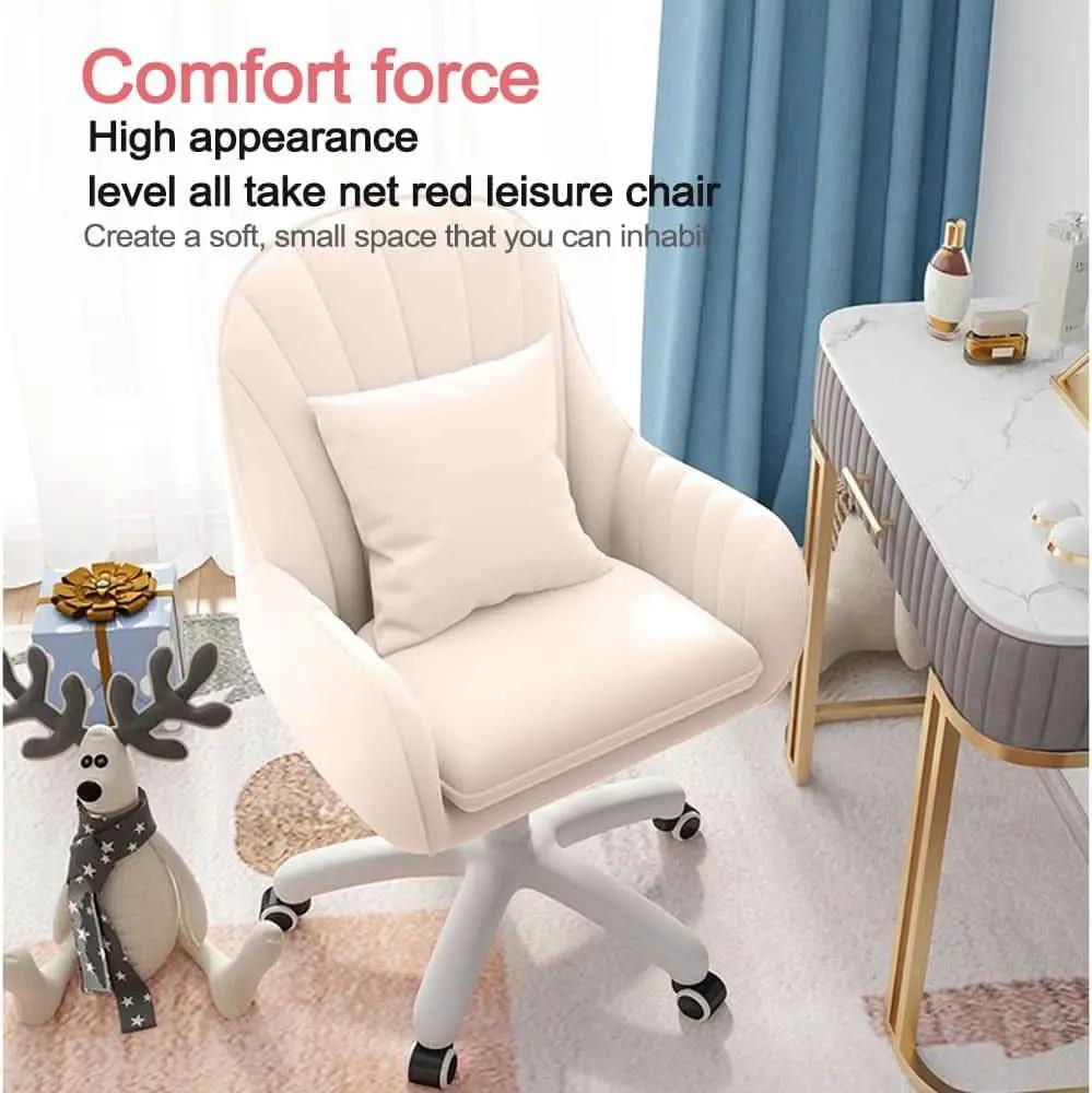 Velvet Mid Back Office Chair With Adjustable Height from PriceLows™